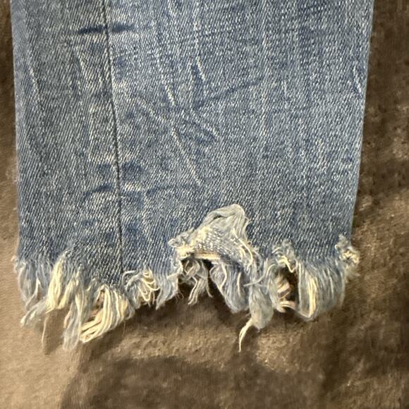 Zara Woman Premium Denim Women's Skinny Jeans Distressed Raw Hem Lt Wash Size 2 - Picture 5 of 16